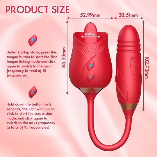 [Discreet Delivery] 10-Function Flower-Shaped Wellness Device | Dual-End Relaxation Tool