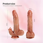 3 Thrusting Patterns & 9 Vibration Patterns Dual Stimulation Heating Dildo
