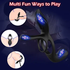 Halloween Sale | KUSHOR Wireless 10 Vibration Penis Ring For Couples