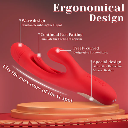 Rabbit Tapping Vibrating All-In-One G-Spot Vibrator for Women