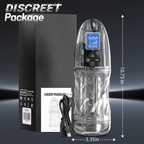 Fully Transparent Vibrating Sucking Voice Male Mechanical Stroker
