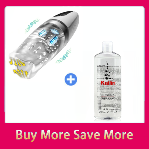 Mimao - Clamping Vibrating White Handle Clear Liner Masturbator