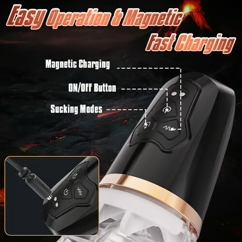 Rocket Sucking & Vibrating Transparent Dual Motor Male Masturbation Cup