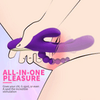 Triple Bliss Rabbit Tapping G-spot Vibrator with Anal Beads for Triple Stimulations