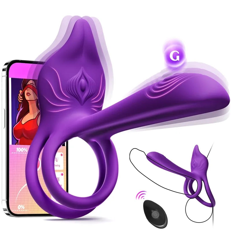 🎁Superbuyg™ Enchanted Girl Luxe Smart Vibrating Ring – App-Controlled Pleasure for Couples 💫 Star-starring identical mold production[free of tax]【❤️Discreet Shipping】