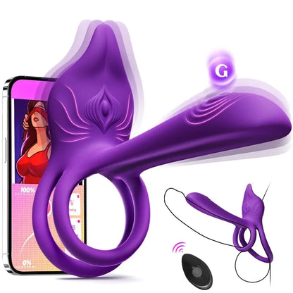 🎁Superbuyg™ Enchanted Girl Luxe Smart Vibrating Ring – App-Controlled Pleasure for Couples 💫 Star-starring identical mold production[free of tax]【❤️Discreet Shipping】