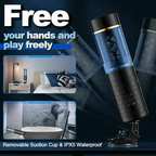 [Limited Time Special] Swordsman 10 Thrusting Spinning Suction Cup Hands Free Masturbator