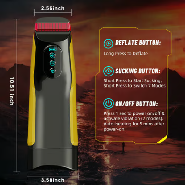7 Sucking 7 Vibrating Heating Male Masturbator