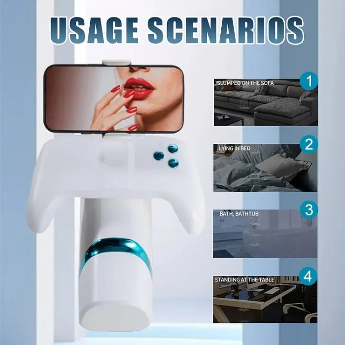 Superbuyg™Thrusting Vibrating Heating Phone Holder Handle Control, Star-starring identical mold production [free of tax]【❤️Discreet Shipping】