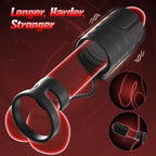 APP & Remote Control 9 Vibrating with 2 Cock Penis Ring Stretchy Male Masturbator