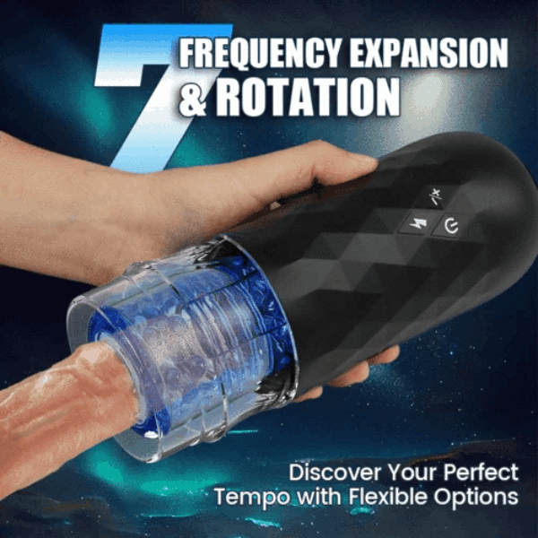 Hand-Free 7 Expansion Rotating Voice Function Masturbator Cup