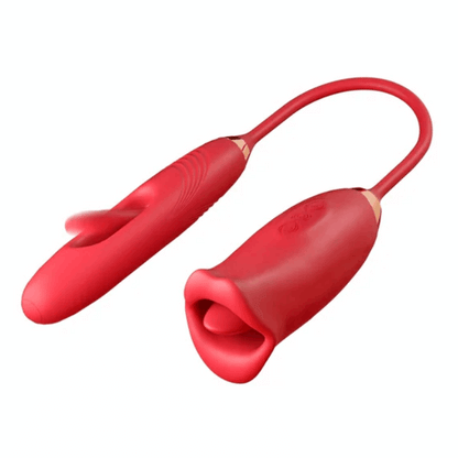 G Spot Flapping Vibrator with Kissing Function & Vibrating Tongue