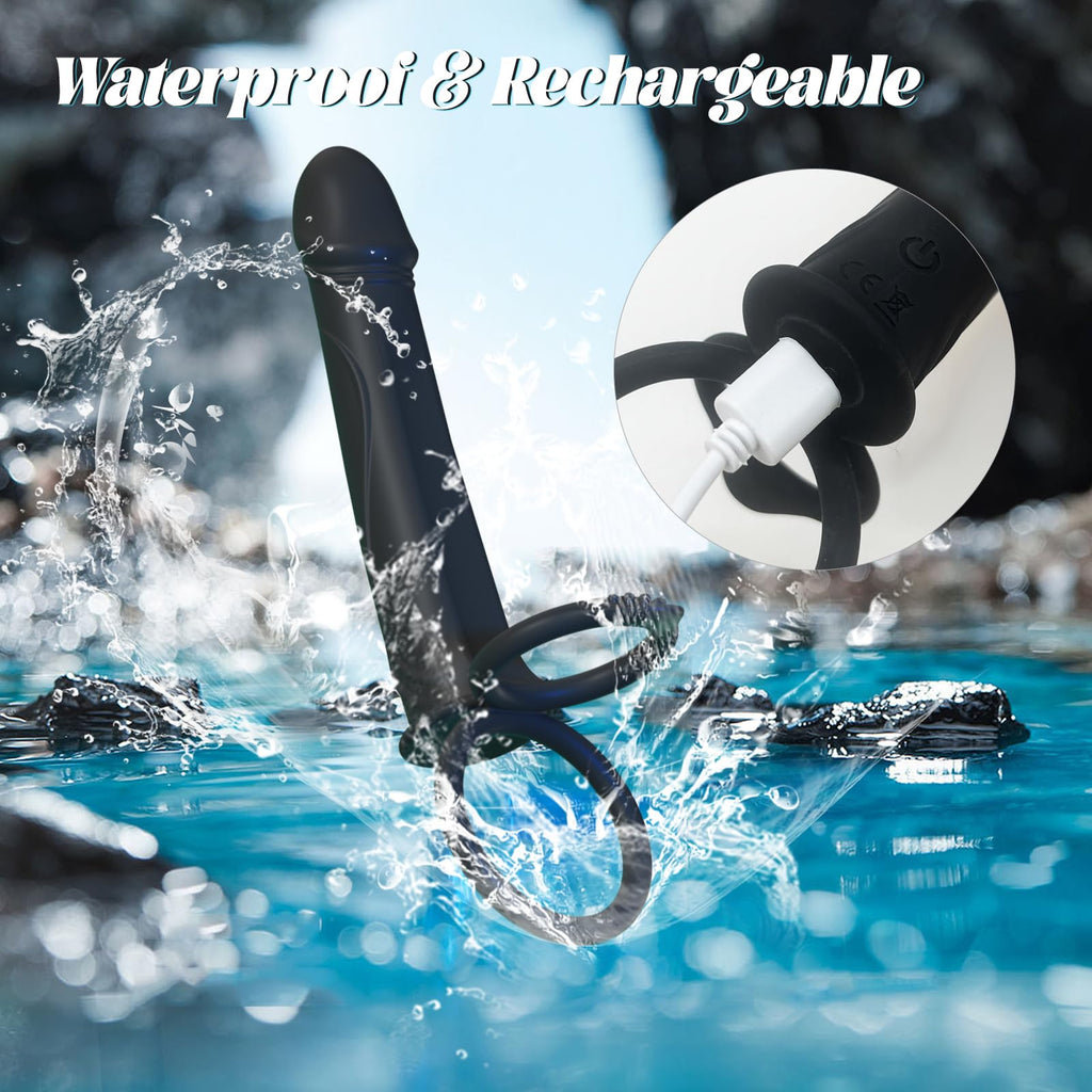 10 Vibrating Multi-Purpose Pleasure Double Strap-On Dildo