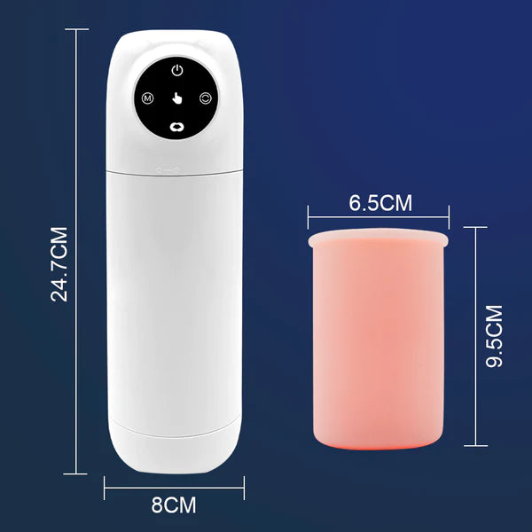 P1 100% Waterproof Blowjob Machine Rotation Suction Heating Function Male Masturbator