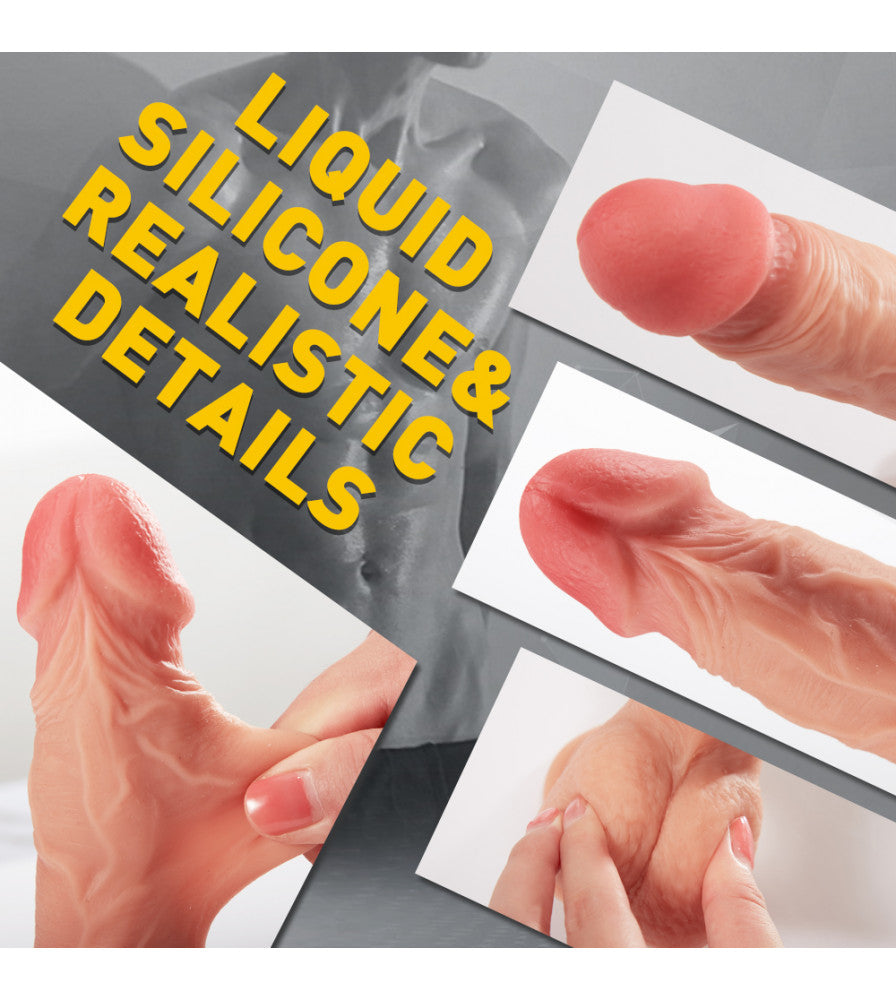 Thrusting Dildo Vibrator With 8 Telescopic & Rotation Frequencies Stimulator