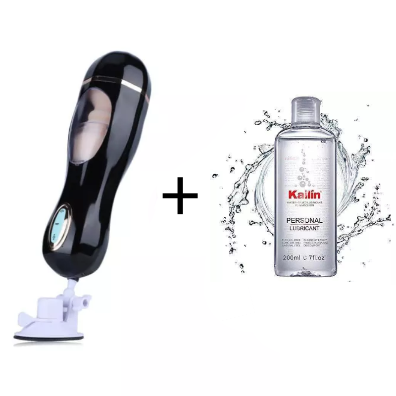 Vibrating Thrusting Suction Cup Pussy Male Masturbator