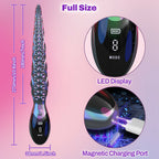 LED Octopus Tentacle G-Spot Vibrator with 9 Modes, 10.7  Silicone Dildo for Clitoral, Anal, and Vaginal Stimulation