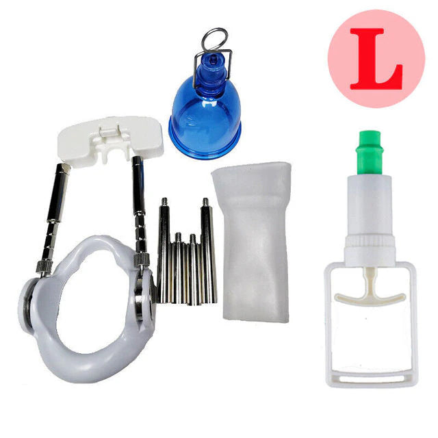 Penis Enlargement Set With Hanger, Belt, Stretcher, Vacuum Pump, And Masturbator For Men'S Sexual Enhancement