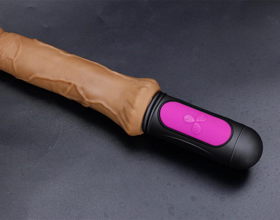 Heating Realistic Dildo-10 speed bend Soft huge dildo