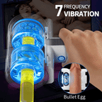 Double-Ended Handheld Vibrating Thrusting & Rotating Automatic Male Masturbator