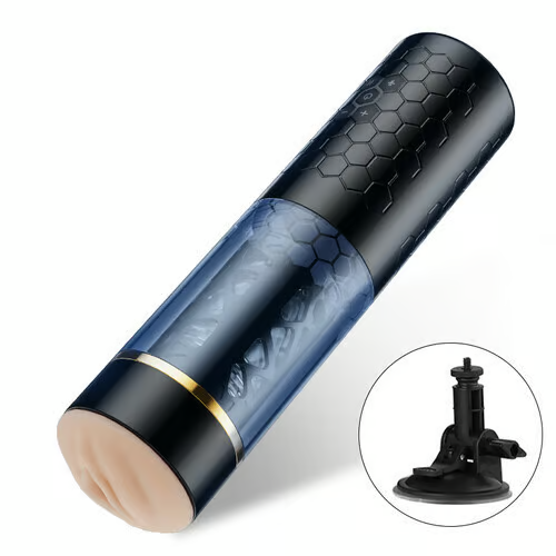 [Limited Time Special] Swordsman 10 Thrusting Spinning Suction Cup Hands Free Masturbator