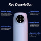 P1 100% Waterproof Blowjob Machine Rotation Suction Heating Function Male Masturbator