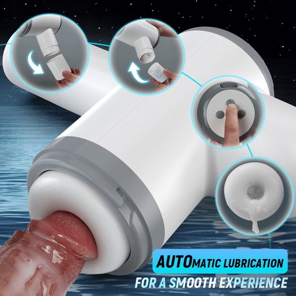 Automatic Lubrication 8 Thrusting & Sucking Handheld Male Stroker