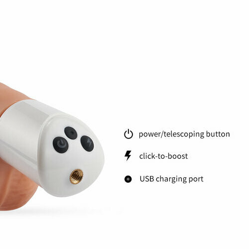 7 Vibrating Thrusting Curved Dildo with Mountable Suction Cup