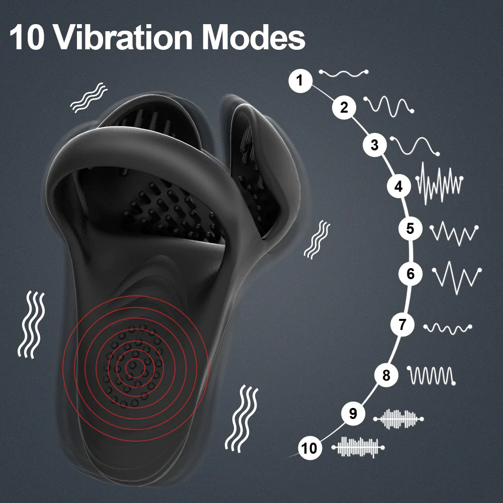 Penis Ring with Prostate and Ball Vibrator for Stronger Erections