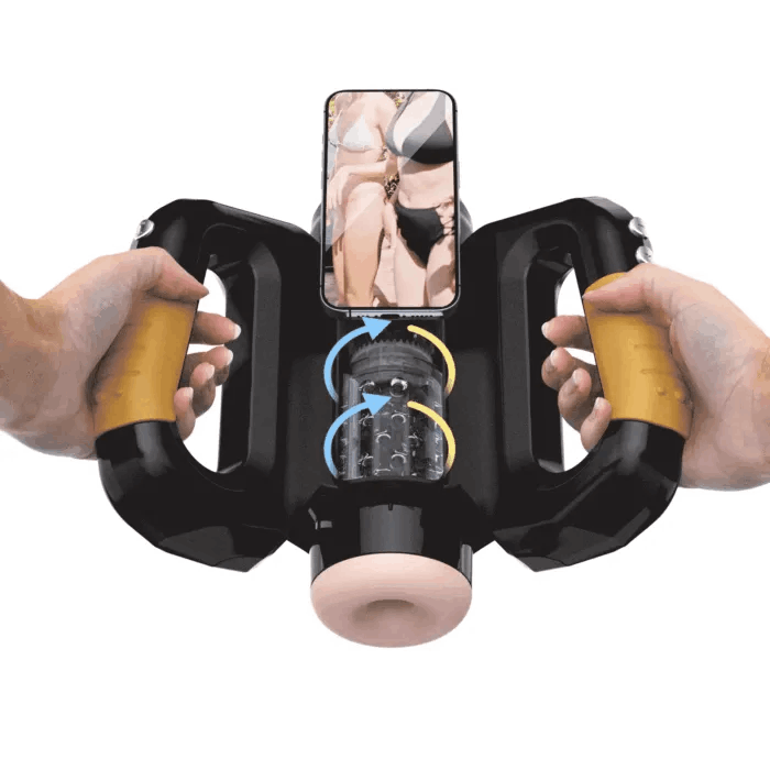 Rotating Thrusting Double Side Handle Male Stroker XSPACECUP