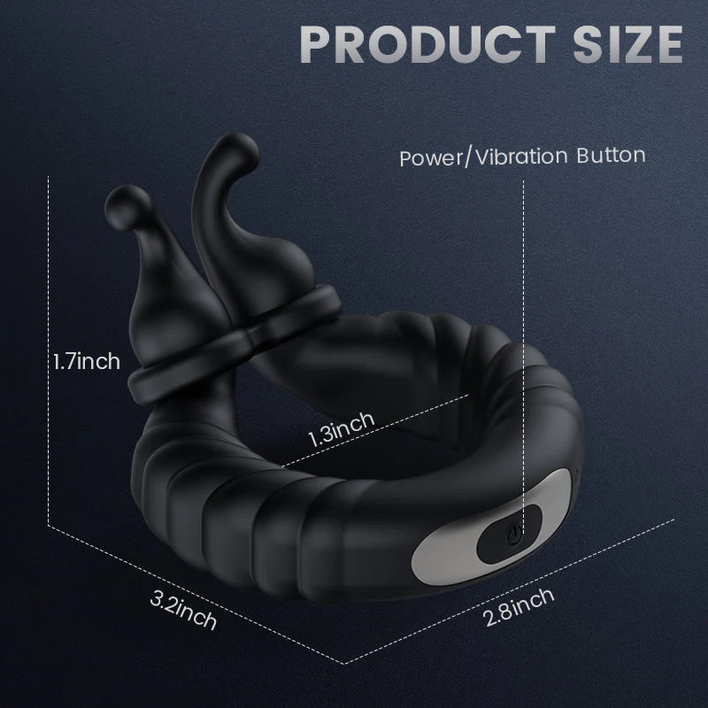 Separable Rabbit Rocker 11 Vibrating Cock Ring for Man