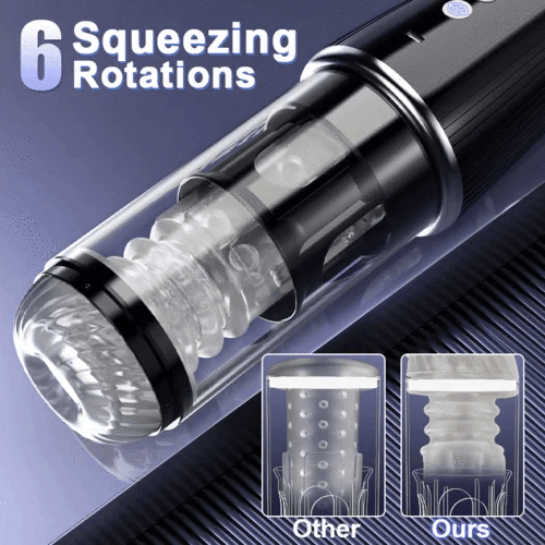 5 Rotating 5 Sucking 7 Vibrating Masturbator & Training 2 IN 1 Adult Toys