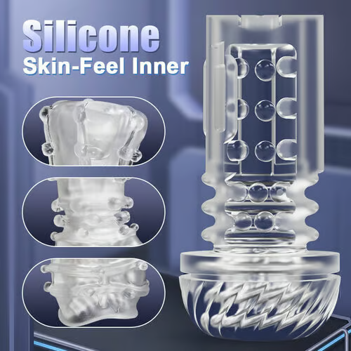 5 Rotating 5 Sucking 7 Vibrating Masturbator & Training 2 IN 1 Adult Toys