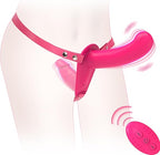 Eveandlove Strapless Vibrating Dildo - Adjustable Harness & Remote Control Wearable Vibrator