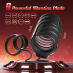 APP & Remote Control 9 Vibrating with 2 Cock Penis Ring Stretchy Male Masturbator