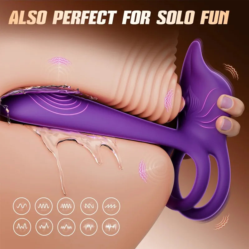 🎁Superbuyg™ Enchanted Girl Luxe Smart Vibrating Ring – App-Controlled Pleasure for Couples 💫 Star-starring identical mold production[free of tax]【❤️Discreet Shipping】